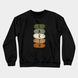 Earthy Tones Stripes Vertical Crewneck Sweatshirt